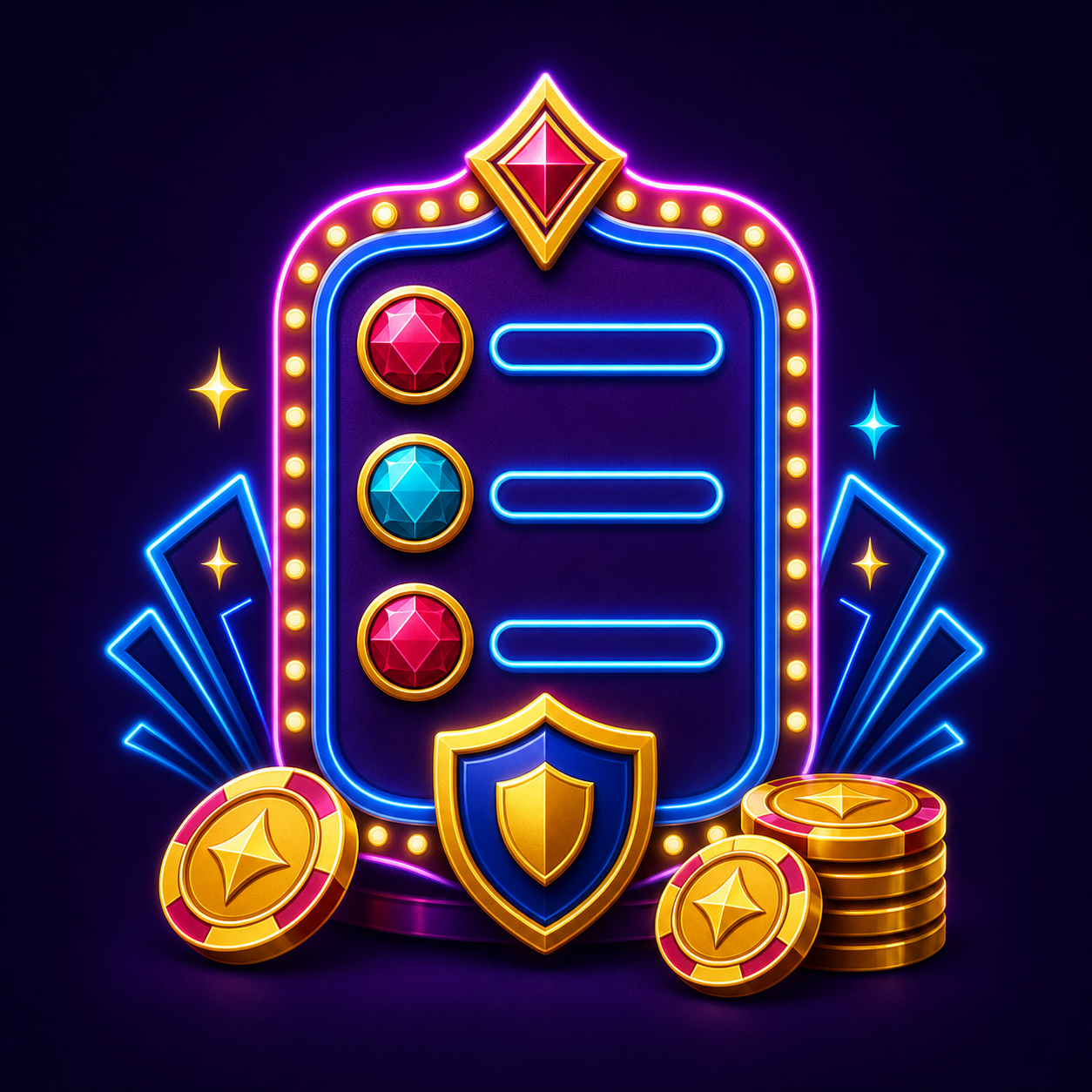 VegasGlory game checklist badge